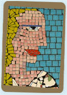 Greg Jaris Tile Mosaic at the Trick Dog Art Gallery, Elberta Michigan